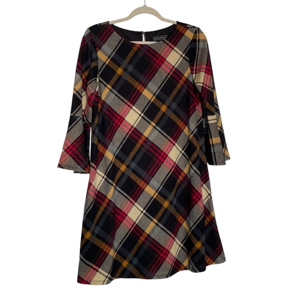 New Jessica Howard Fall Colors Plaid Shift Dress Size S - Picture 1 of 7